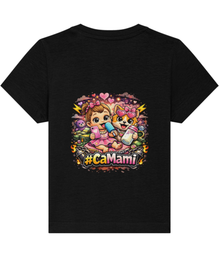 Tricou Copii/ Bebelusi, Bumbac, Imprimeu spate Ca Mami
