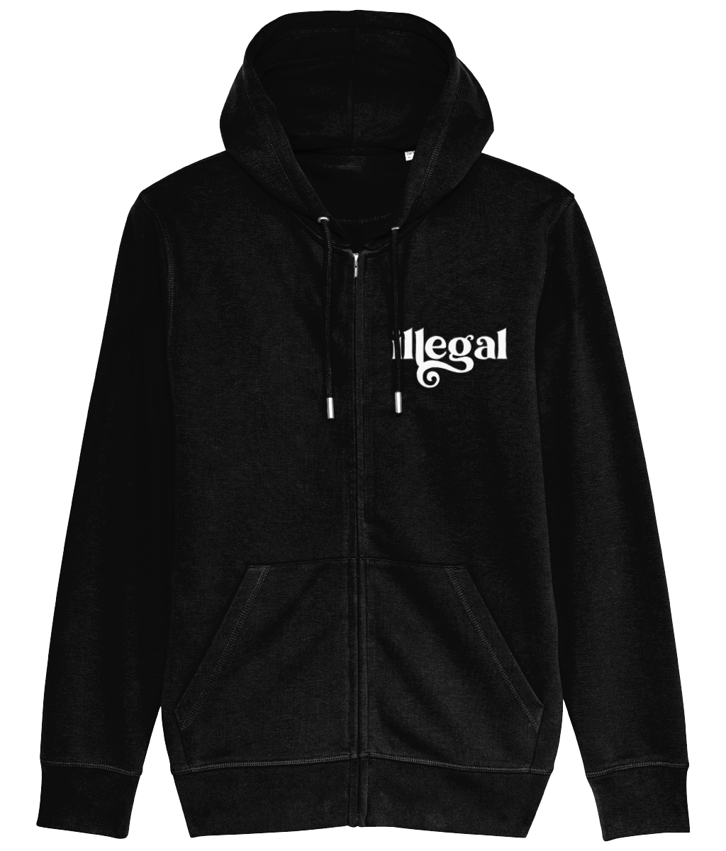 Hanorac Negru, Cu Fermoar, Shape illegal - imagine 3