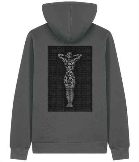 Hanorac Unisex Cu Fermoar, Bumbac, Imprimeu spate nud3s